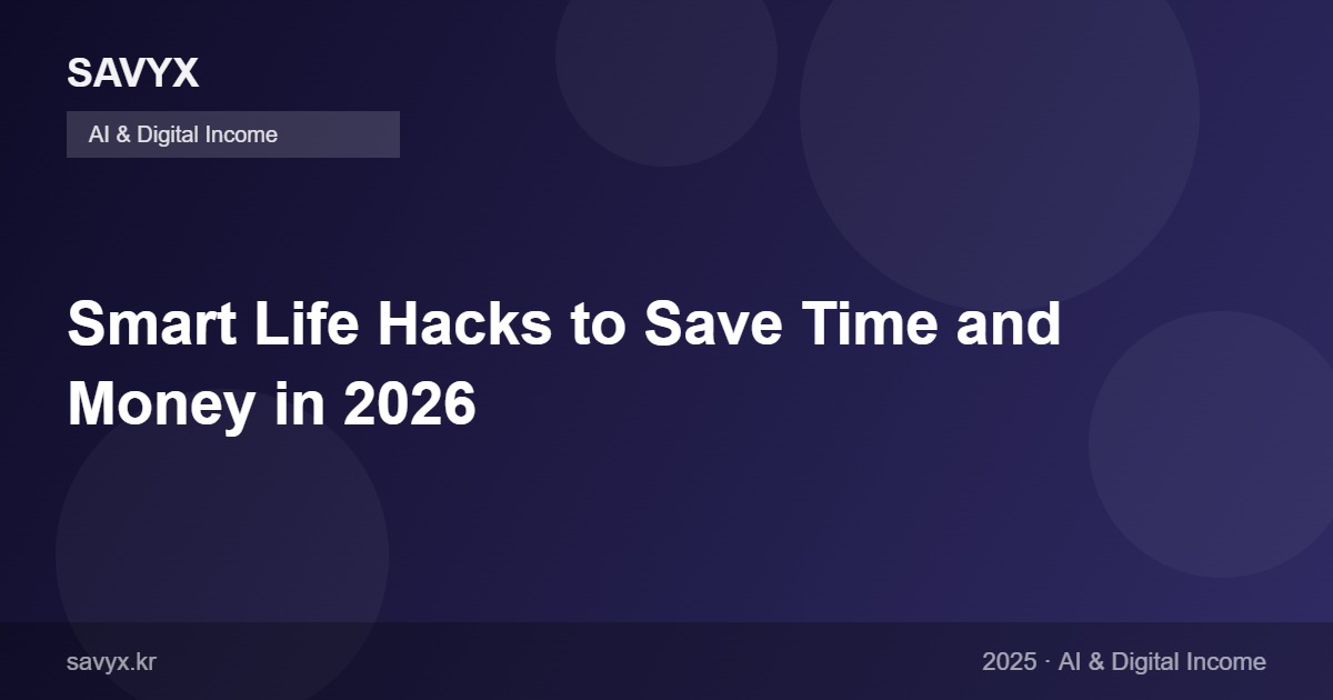 Smart Life Hacks to Save Time and Money in 2026