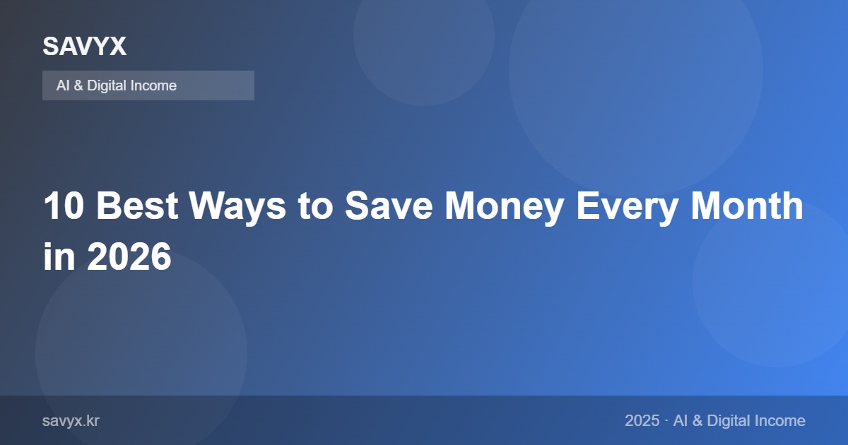 10 Best Ways to Save Money Every Month in 2026