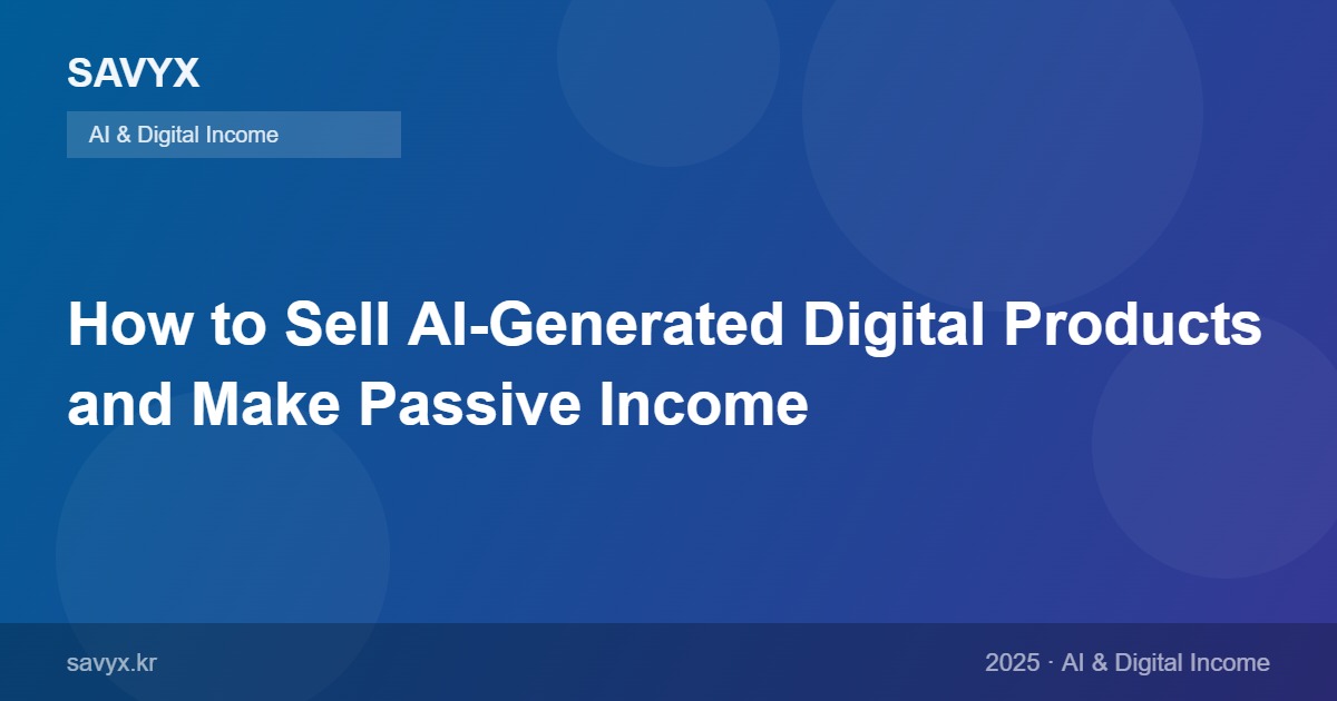 How to Sell AI-Generated Digital Products and Make Passive Income