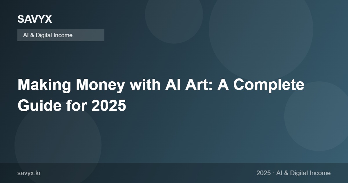 Making Money with AI Art: A Complete Guide for 2025