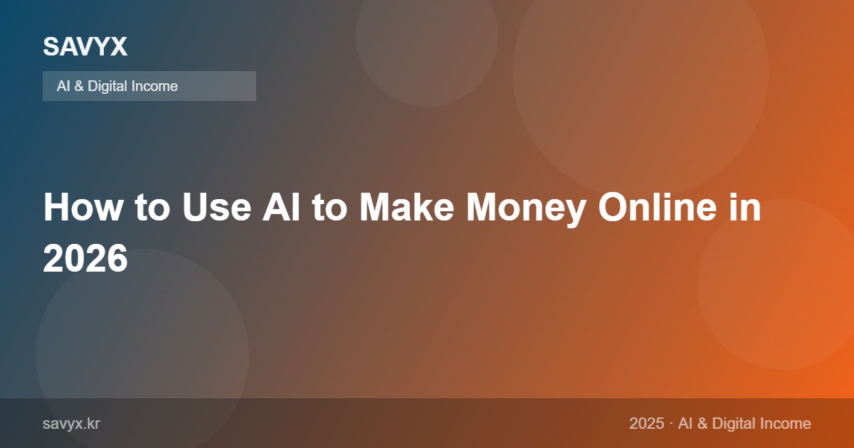 How to Use AI to Make Money Online in 2026