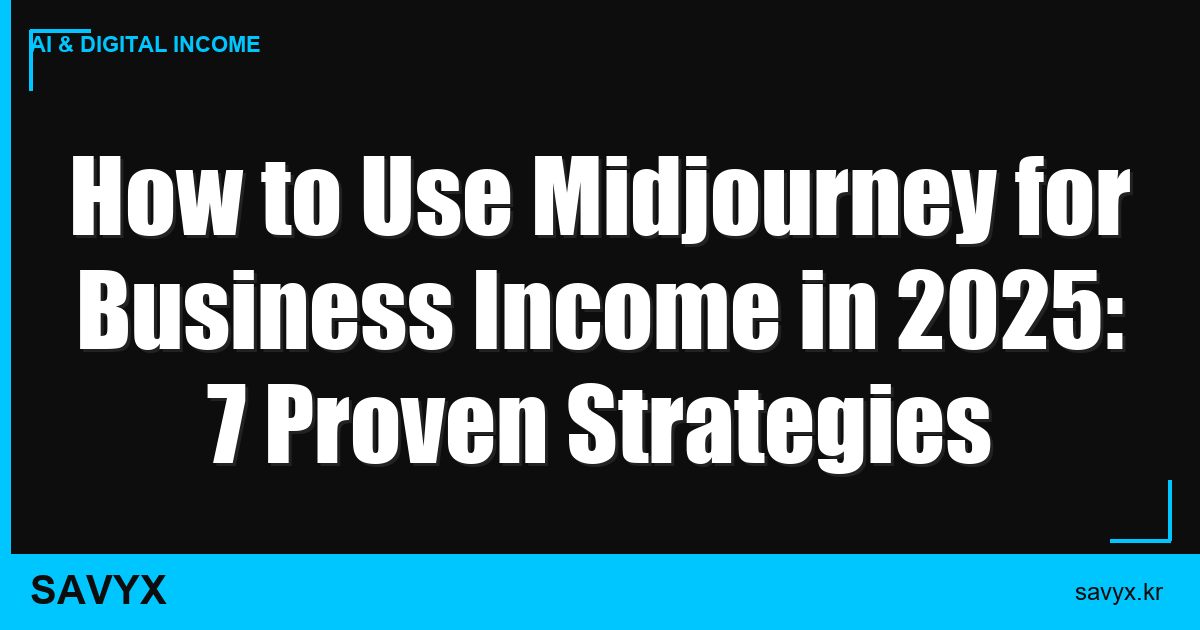 How to Use Midjourney for Business Income in 2025: 7 Proven Strategies