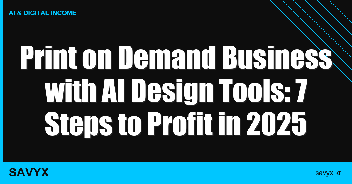 Print on Demand Business with AI Design Tools: 7 Steps to Profit in 2025