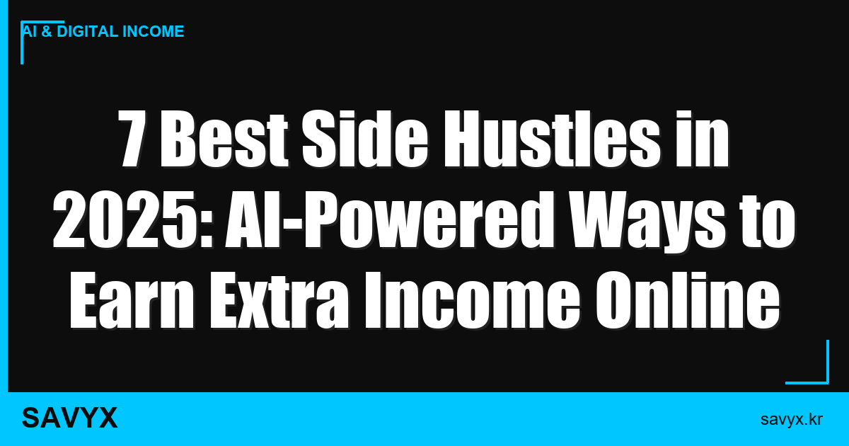 7 Best Side Hustles in 2025: AI-Powered Ways to Earn Extra Income Online