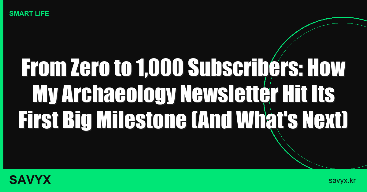 From Zero to 1,000 Subscribers: How My Archaeology Newsletter Hit Its First Big Milestone (And What’s Next)