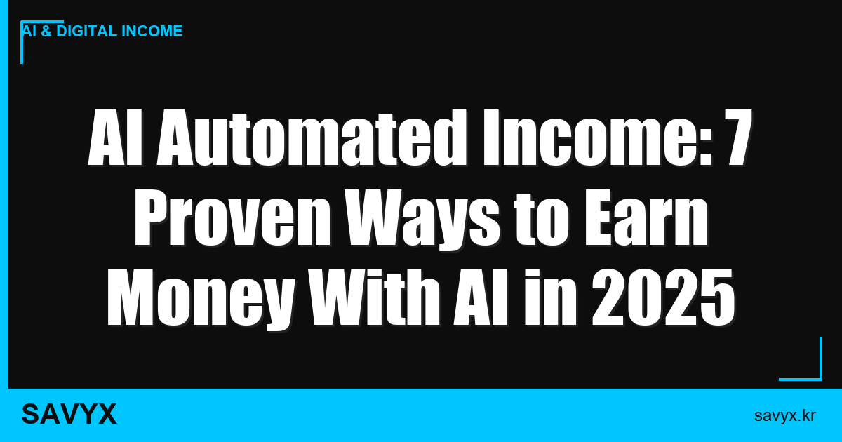 AI Automated Income: 7 Proven Ways to Earn Money With AI in 2025