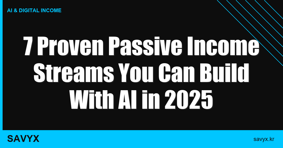 7 Proven Passive Income Streams You Can Build With AI in 2025