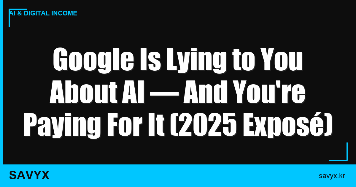 Google Is Lying to You About AI — And You’re Paying For It (2025 Exposé)