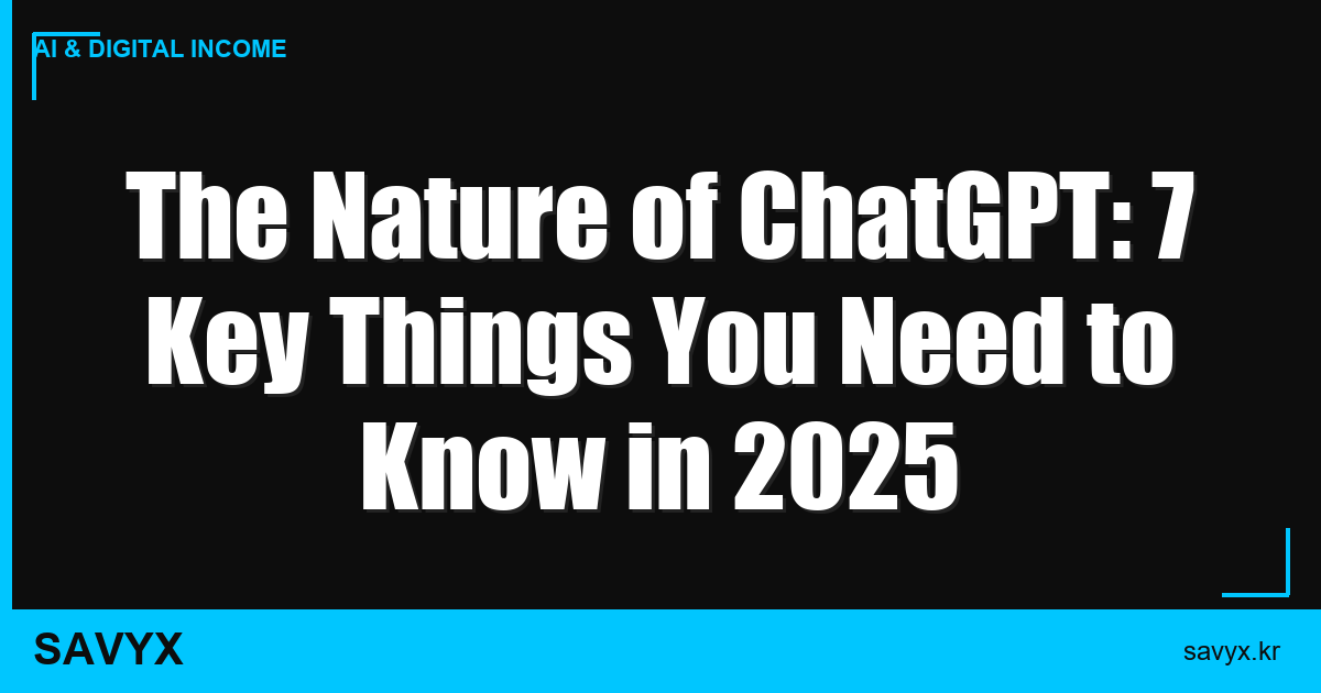 The Nature of ChatGPT: 7 Key Things You Need to Know in 2025