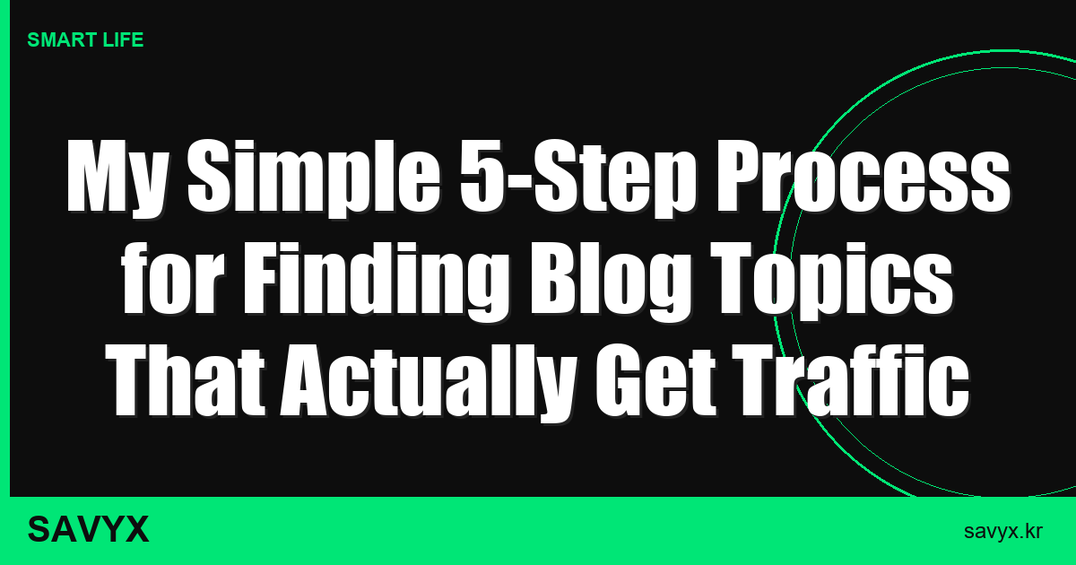 My Simple 5-Step Process for Finding Blog Topics That Actually Get Traffic