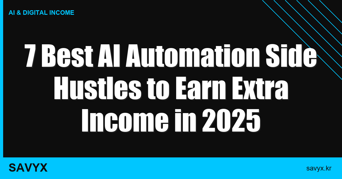 7 Best AI Automation Side Hustles to Earn Extra Income in 2025
