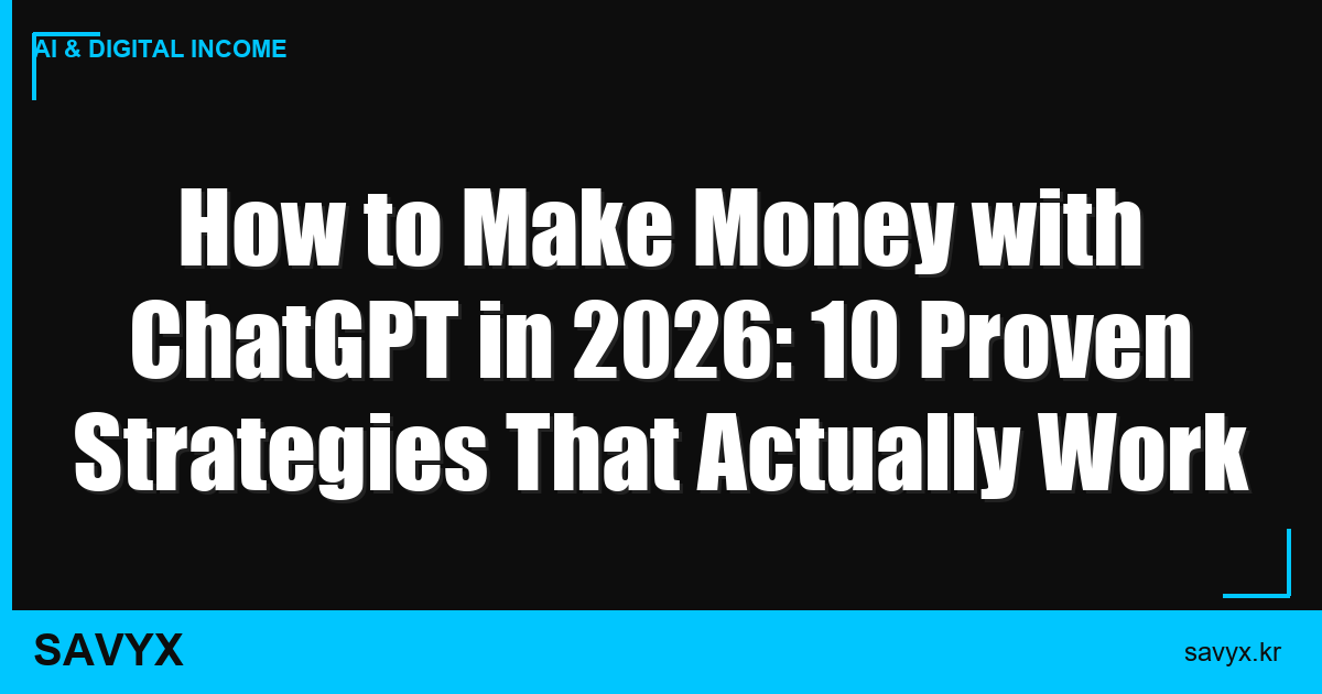 How to Make Money with ChatGPT in 2026: 10 Proven Strategies That Actually Work