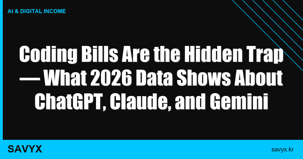 Coding Bills Are the Hidden Trap — What 2026 Data Shows About ChatGPT, Claude, and Gemini