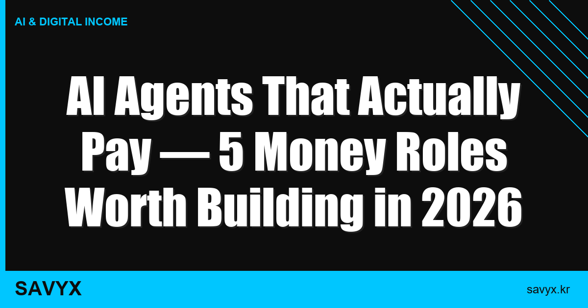 AI Agents That Actually Pay — 5 Money Roles Worth Building in 2026