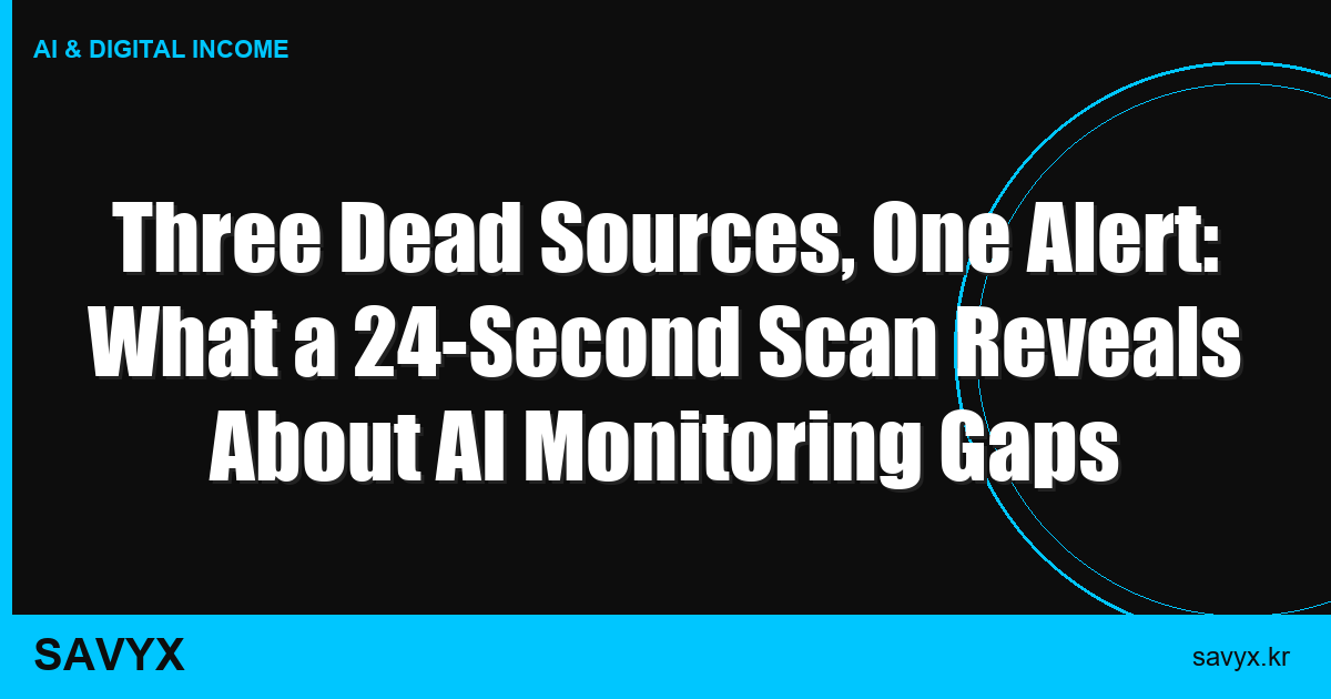 Three Dead Sources, One Alert: What a 24-Second Scan Reveals About AI Monitoring Gaps