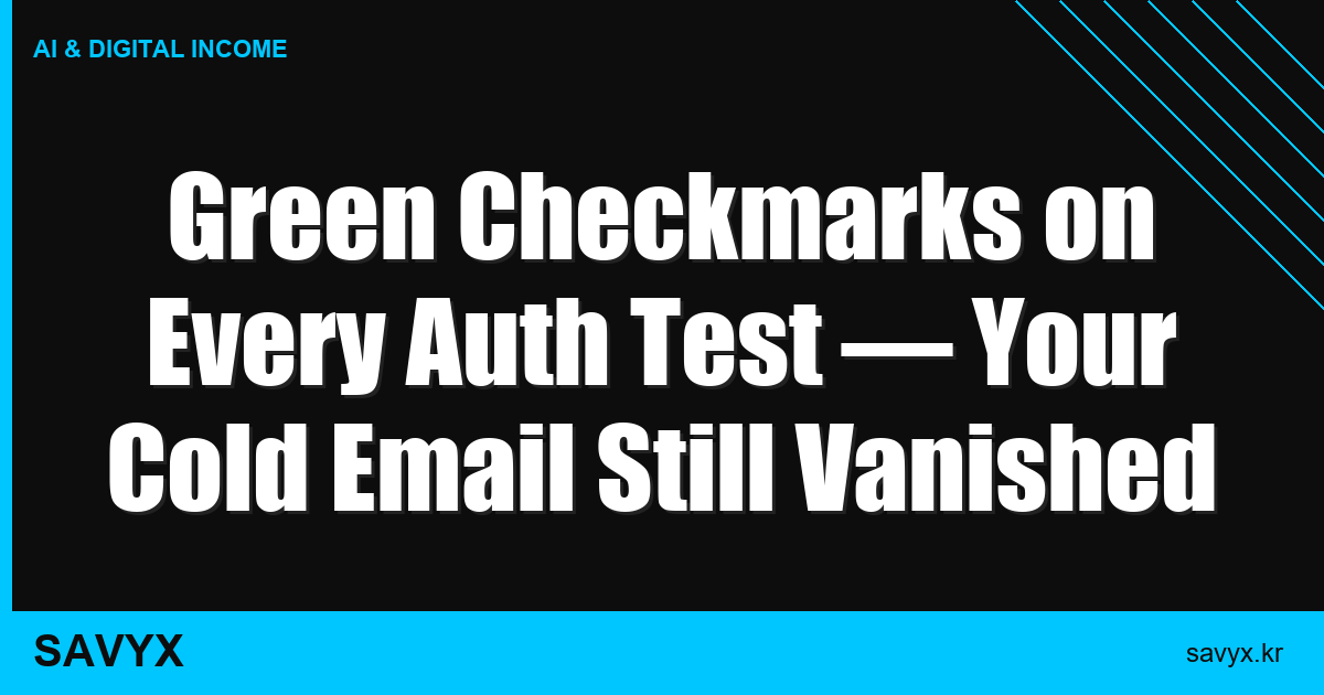 Green Checkmarks on Every Auth Test — Your Cold Email Still Vanished